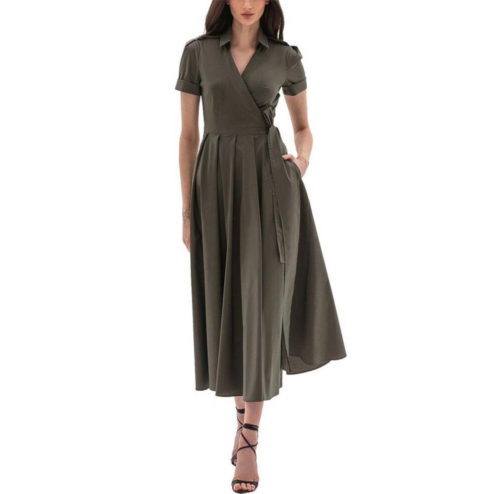 Bgl Womens  Shirt Dress, Beige